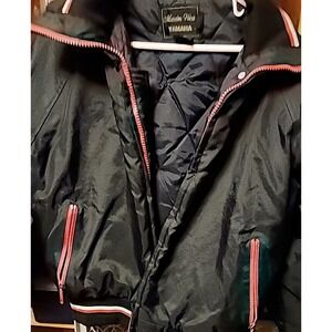 Yamaha Maxim Wear Vintage Men's Snowmobile Jacket Red Black Bomber Size L Large
